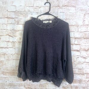 Inhabit Linen Blend Fringe Top Size Small